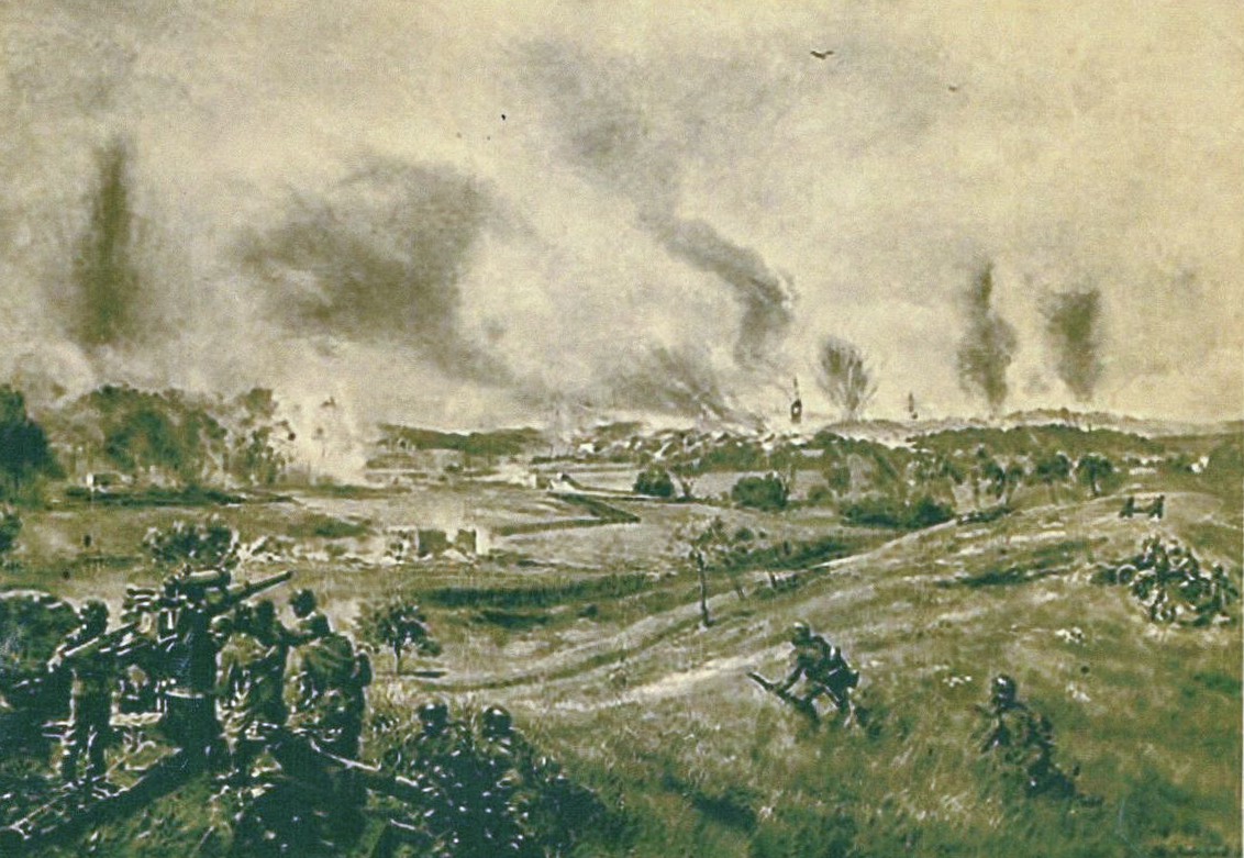 Ligne Maginot - R8B - CALVAIRE 1 - (Blockhaus pour arme infanterie) - Carte postale de  propagande montrant l'opération Tiger sur la Sarre au niveau de Hoste. - Inconnu