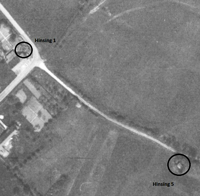 Ligne Maginot - HINSING 1 (Blockhaus pour canon) - Blockhaus de HINSING 1 et 5 - IGN - Géoportail 1967
