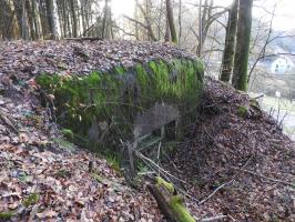 Ligne Maginot - FROHMUHL SUD - (Blockhaus pour arme infanterie) - La façade de tir. Noter la présence du grillage de camouflage.
