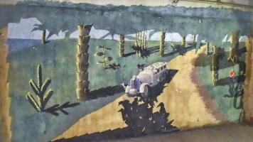 Ligne Maginot - GUENTRANGE (FESTE DE) - (Ouvrage d'artillerie) - Caserne Sud
Fresque de 'H.Bouillot (?)  1-1940'