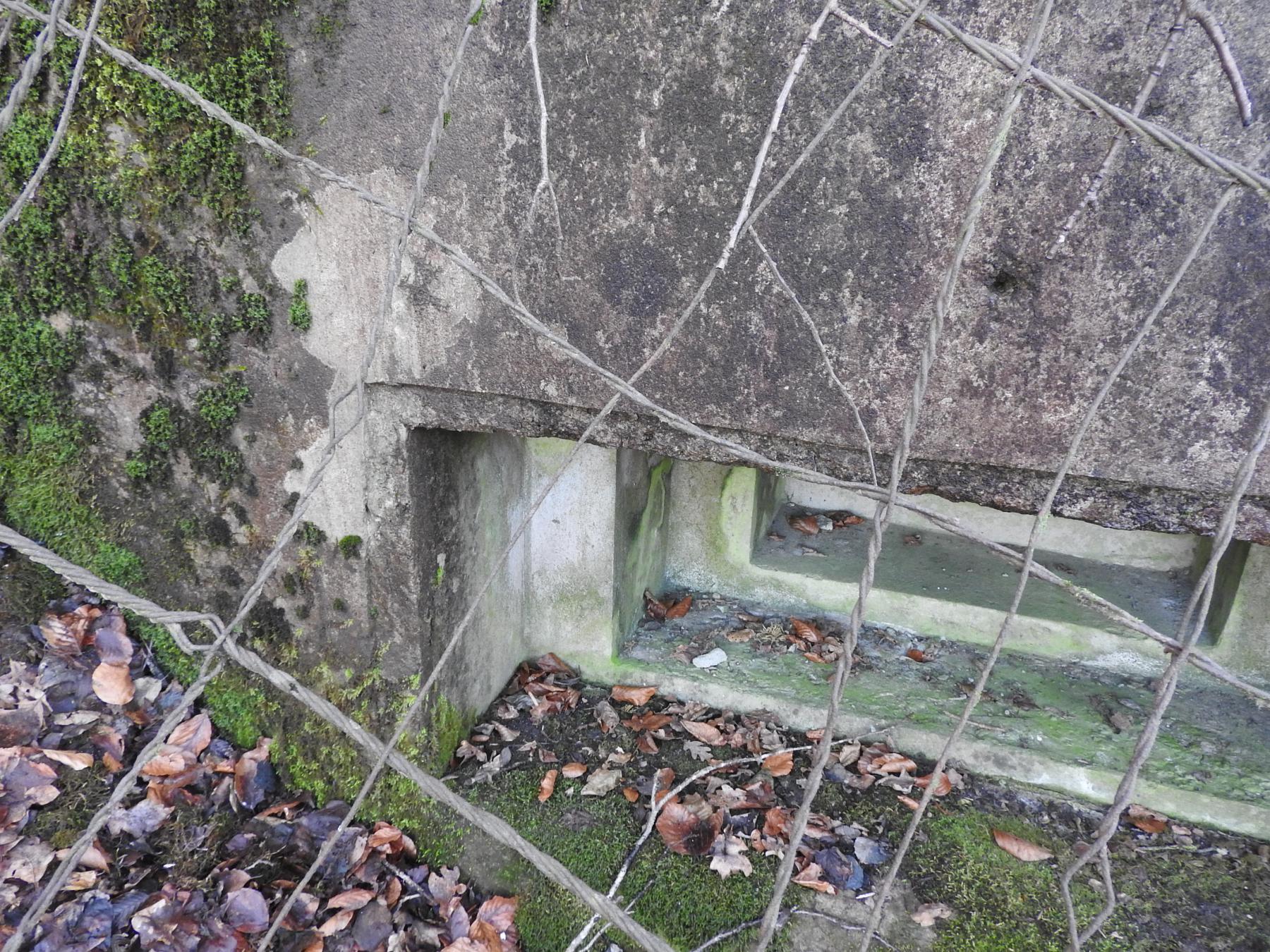 Ligne Maginot - FROHMUHL SUD - (Blockhaus pour arme infanterie) - L'embrasure derrière le support du camouflage. - STENGER Mathieu