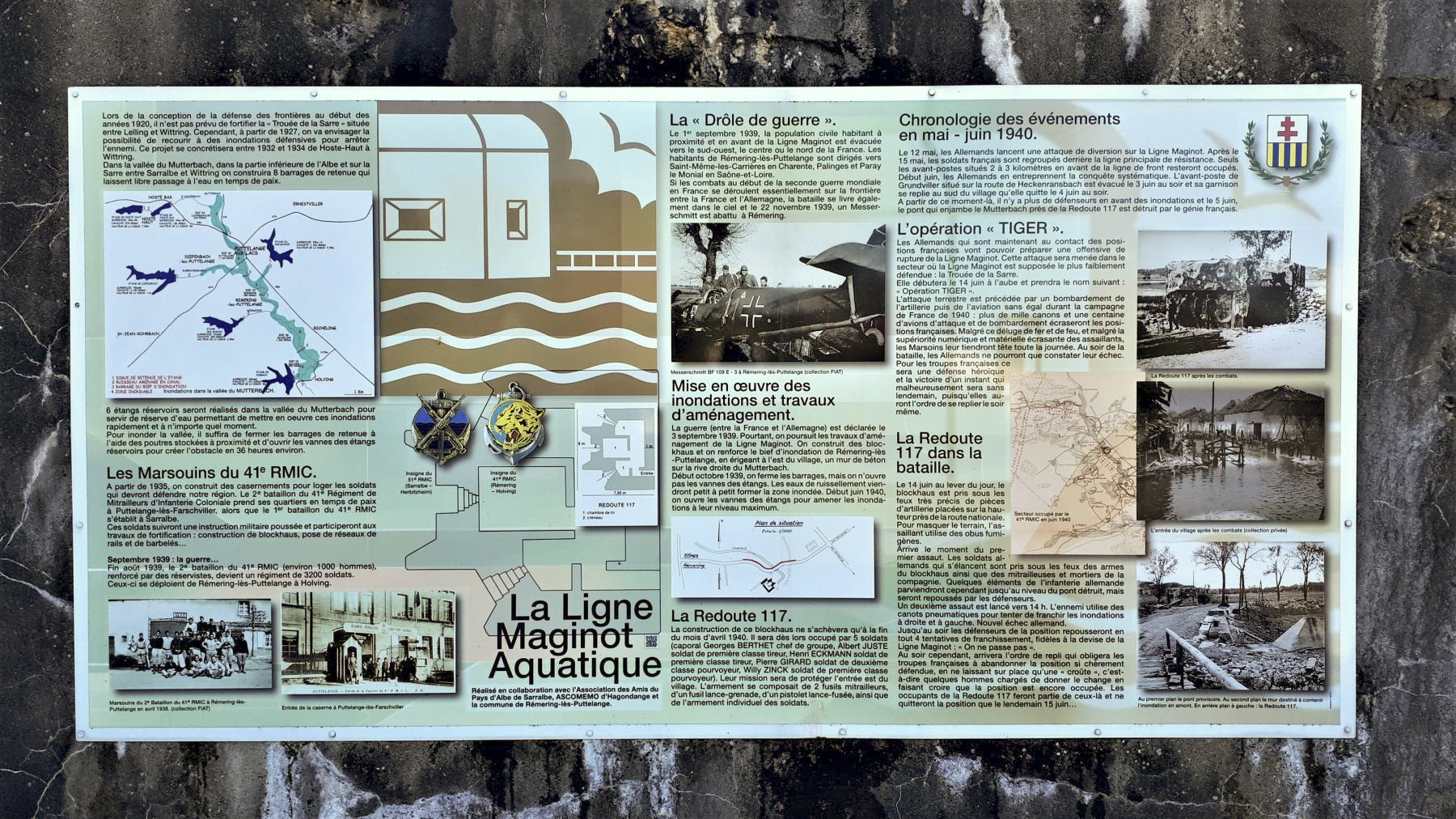 Ligne Maginot - R117 - REMERING - (Blockhaus pour arme infanterie) - Panneau 'la ligne Maginot aquatique' - Gregory Fuchs