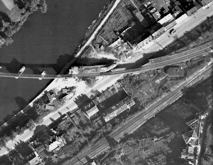 Ligne Maginot - PONT RAIL (MF DU) - (Poste GRM - Maison Forte) - Photo aérienne années 40 - IGN