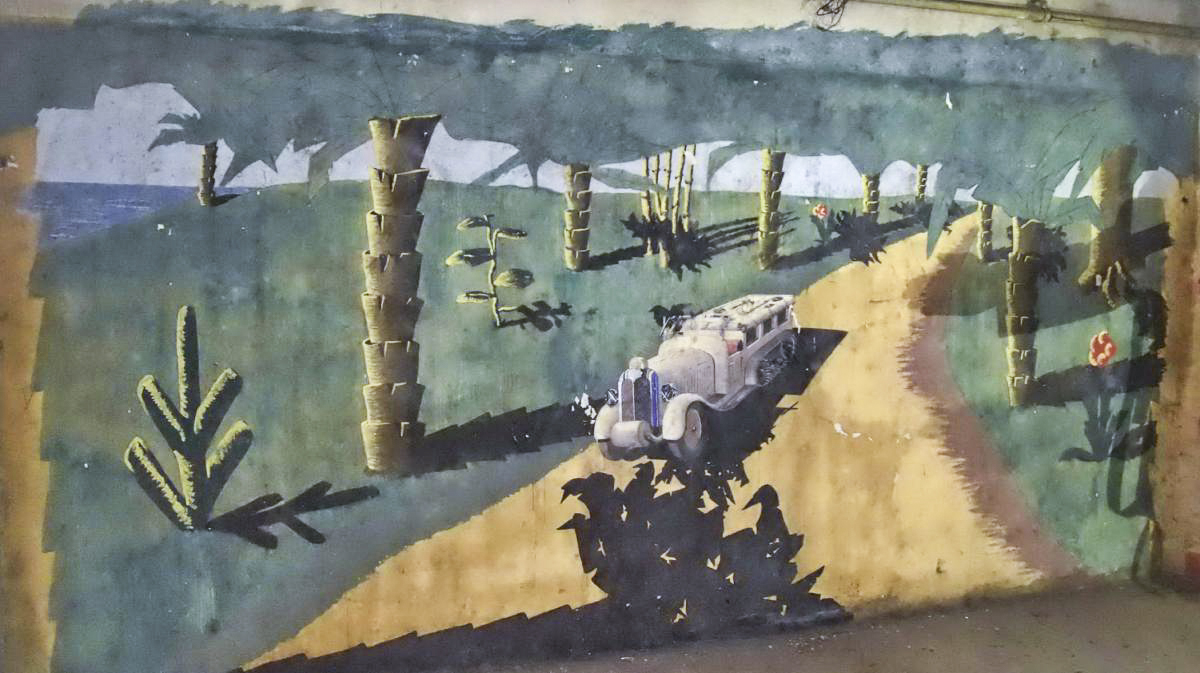 Ligne Maginot - GUENTRANGE (FESTE DE) - (Ouvrage d'artillerie) - Caserne Sud
Fresque de 'H.Bouillot (?)  1-1940' - D.Froehly