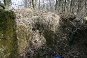 Ligne Maginot - GUNGLINGERBERG 3 - (Cuve pour arme d'infanterie) - Position et tranchée

