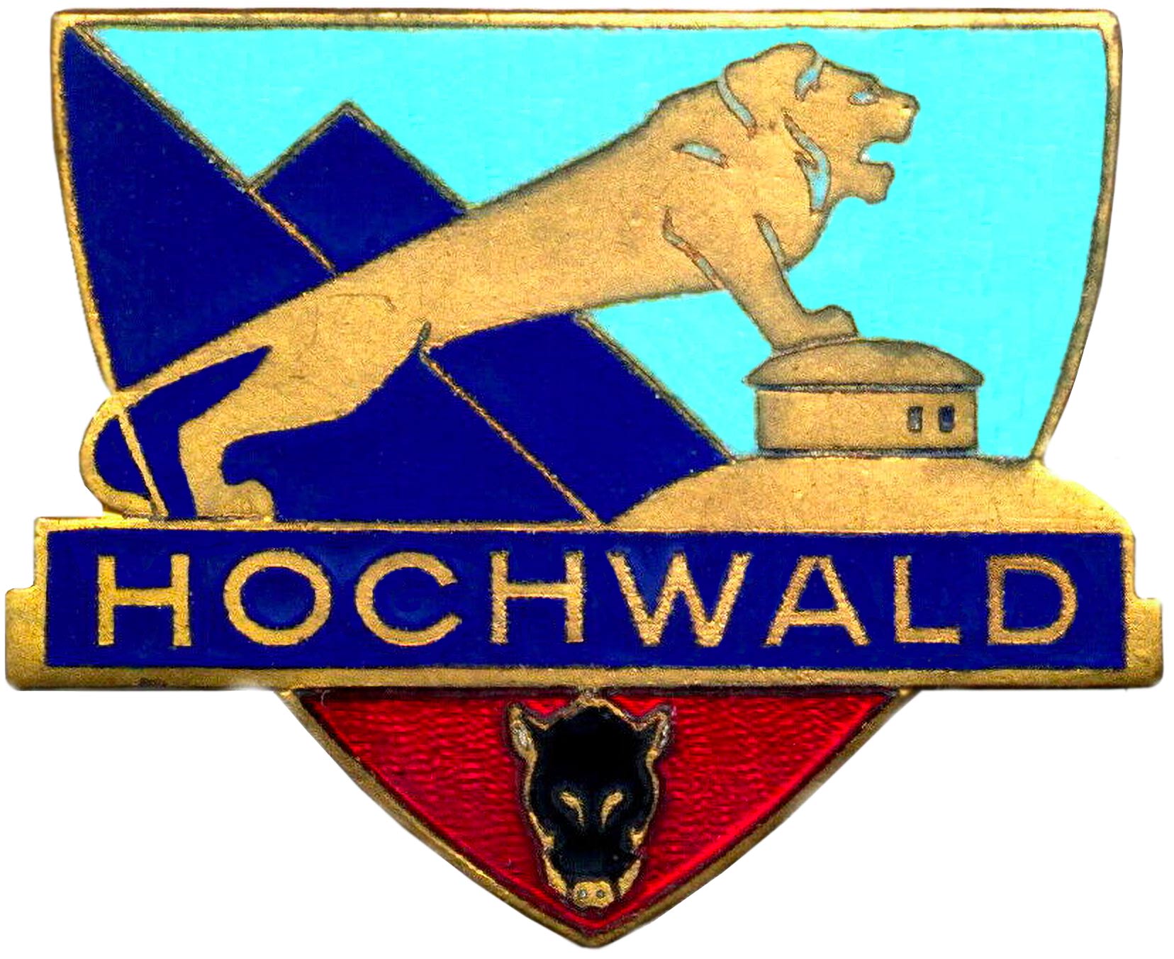 Ligne Maginot - HOCHWALD - (Ouvrage d'artillerie) - Insigne de l'équipage de l'ouvrage
Fabrication Fraisse-Demey Paris - Inconnu