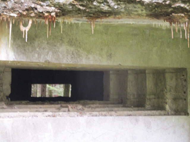 Ligne Maginot - A6 - LA CROUPE - (Blockhaus pour canon) - Gros plan sur le créneau dépourvu de sa trémie cuirassée - Randonneur62