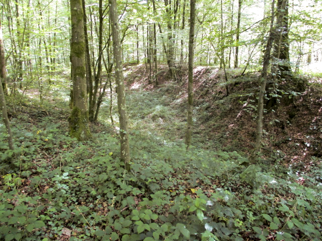 Ligne Maginot - A12 - ACCOTEMENT EST - (Blockhaus pour canon) - Fosse creusée à proximité du blockhaus A 12 accotement Est - Randonneur62