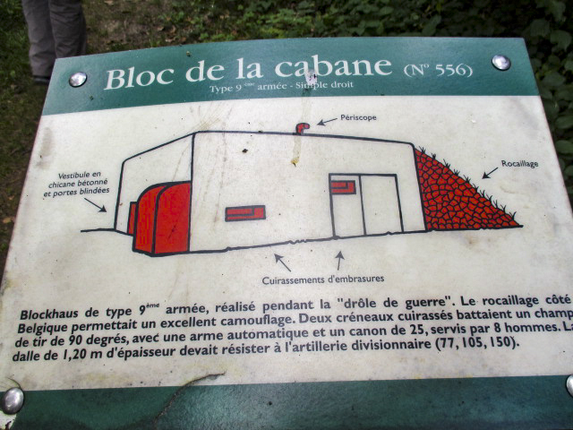 Ligne Maginot - A26-A - FONTAINE OUEST - (Blockhaus pour canon) - Plaque explicative apposée à proximité du blockhaus. - Randonneur62
