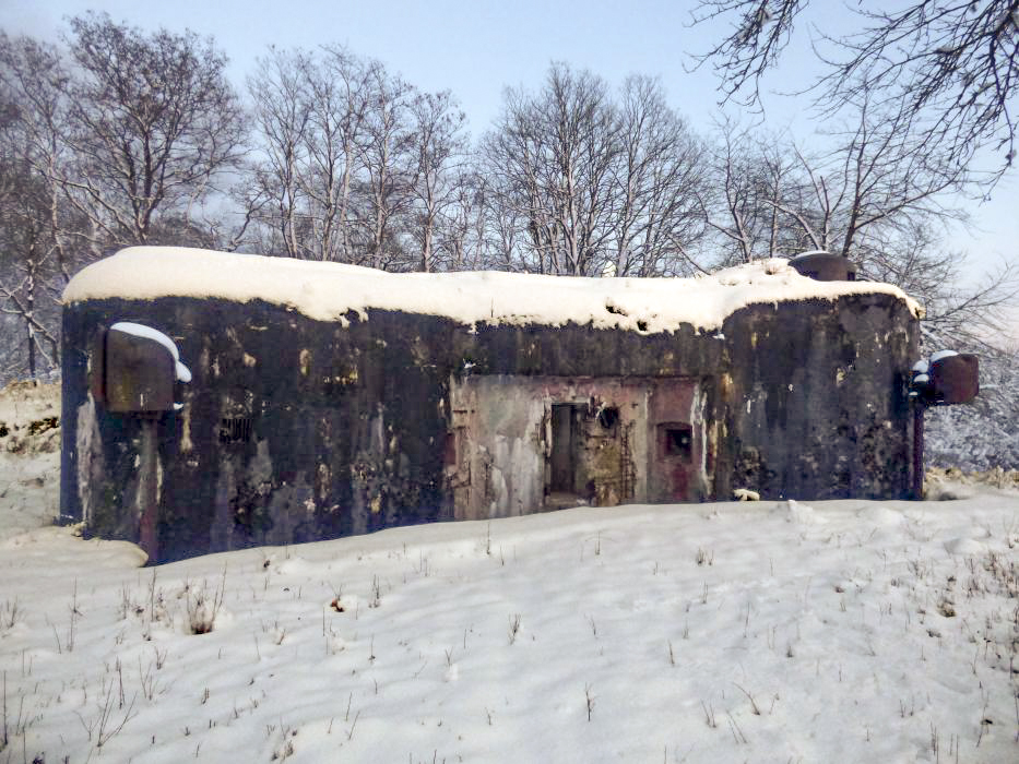 Ligne Maginot - MOTTENBERG SUD - C69 - (Casemate d'infanterie - double) - Sous la neige - Rocaline.fr