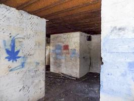 Ligne Maginot - A54 - CROIX BLONDEAU - (Blockhaus pour canon) - Pris de créneau AC (gauche) vers petit chambre