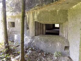 Ligne Maginot - A56 - BOUT D'EN HAUT - (Blockhaus pour canon) - Face droite, les créneaux