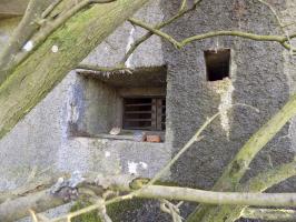 Ligne Maginot - A58 - HIRAUMONT NORD - (Blockhaus pour canon) - Face frontale, créneau Hotchkiss
