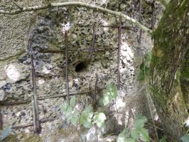 Ligne Maginot - B818 - LA TAILLE LAMBEAUX - (Blockhaus pour canon) - Le flanquement droit
L'impact d'un projectile tiré de l'extérieur