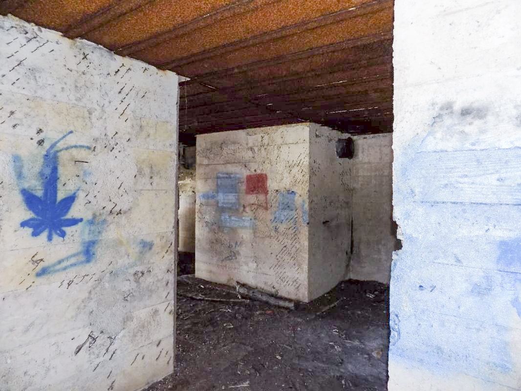 Ligne Maginot - A54 - CROIX BLONDEAU - (Blockhaus pour canon) - Pris de créneau AC (gauche) vers petit chambre - R Tucker