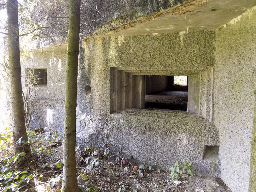 Ligne Maginot - A56 - BOUT D'EN HAUT - (Blockhaus pour canon) - Face droite, les créneaux - R Tucker