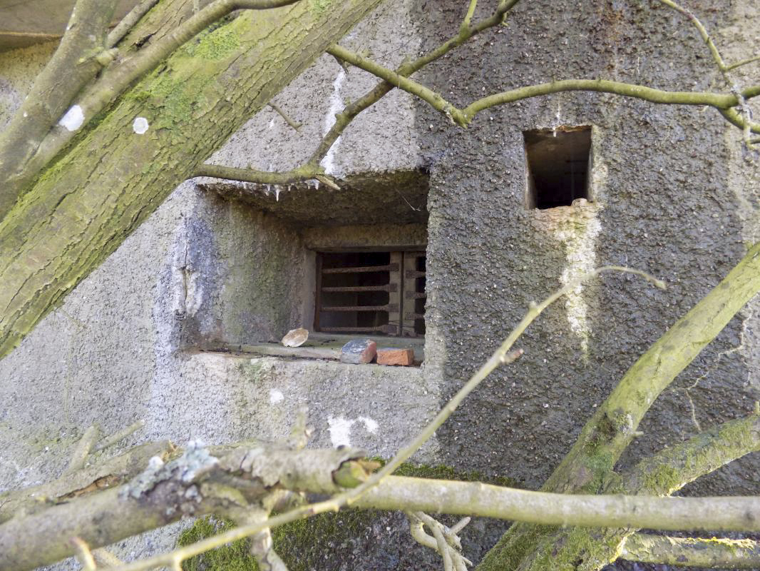 Ligne Maginot - A58 - HIRAUMONT NORD - (Blockhaus pour canon) - Face frontale, créneau Hotchkiss - R Tucker