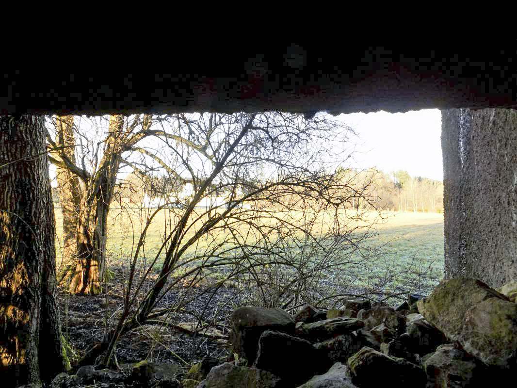 Ligne Maginot - A58 - HIRAUMONT NORD - (Blockhaus pour canon) - Créneau AC, vue vers le nord - R Tucker