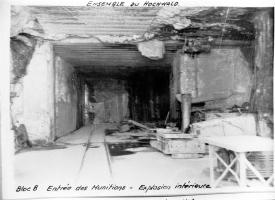 Ligne Maginot - HOCHWALD - (Ouvrage d'artillerie) - Bloc 8
Entrée munitions
Destructions allemandes