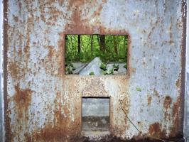 Ligne Maginot - B808 - BOIS DES AISEMENTS - (Blockhaus pour canon) - La chambre de tir
Flanquement droit - Embrasure