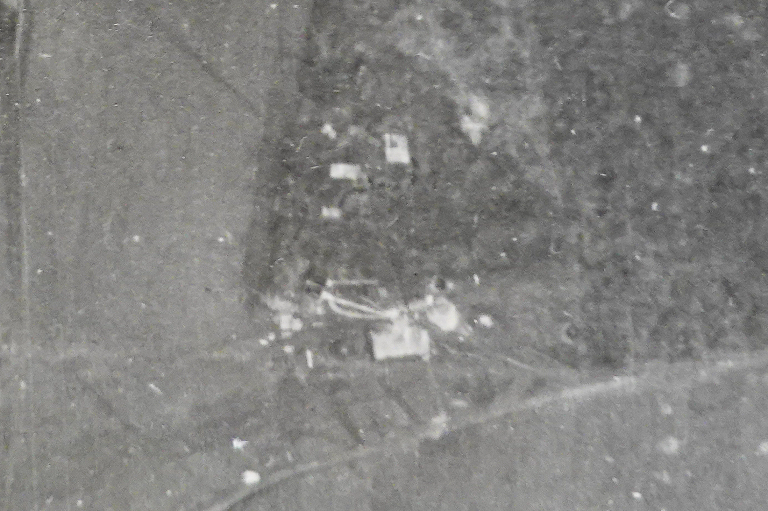 Ligne Maginot - CB331 - GINSKLOPP OUEST - (Blockhaus pour arme infanterie) - Vue aérienne du 11 mars 1940 du chantier en cours. - Armée de l'Air - Observateur Lt Gaubert