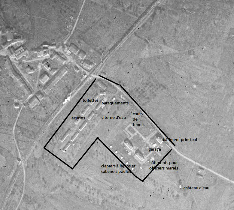 Ligne Maginot - LA FERTE - (Camp de sureté) - Indications des lieux concernés par les photos actuelles - IGN - Géoportail 1940