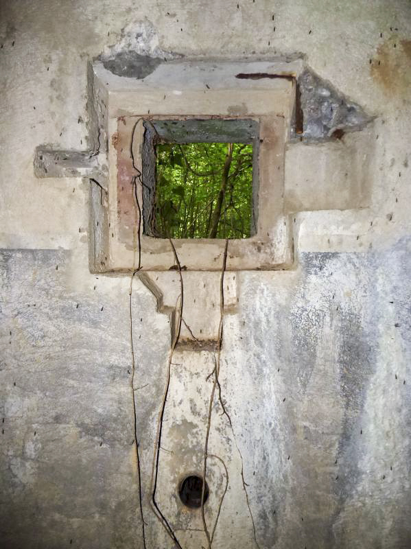 Ligne Maginot - B808 - BOIS DES AISEMENTS - (Blockhaus pour canon) - Couloir d'entrée
Embrasure FM - Défense de l'entrée - JMBrams