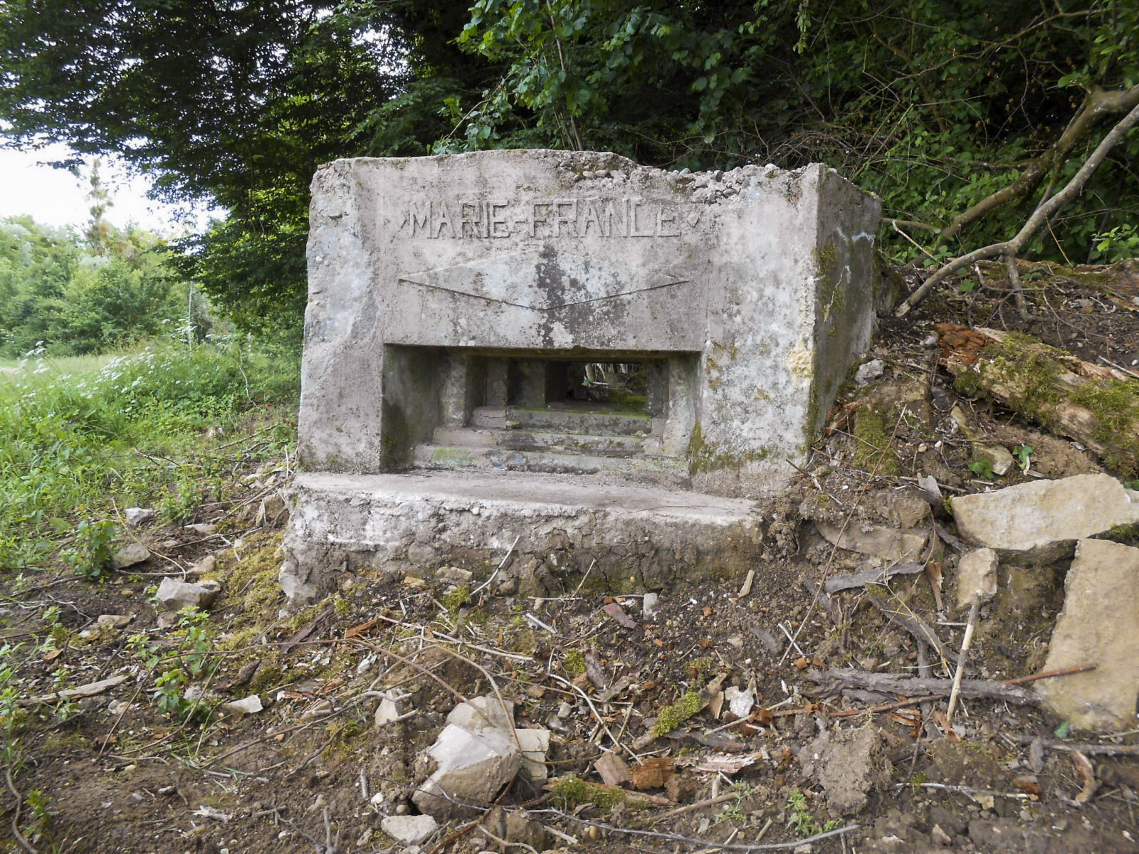 Ligne Maginot - HERBITZHEIM EICHELFELD - (Cuve pour arme d'infanterie) - Face avant depuis la gauche - Gérard KUFFLER