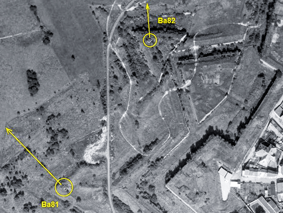 Ligne Maginot - BA82 - ROCROI OUEST 2 - (Blockhaus pour arme infanterie) - Blockhaus Ba81 et Ba82 en 1963 - IGN - Géoportail 1963