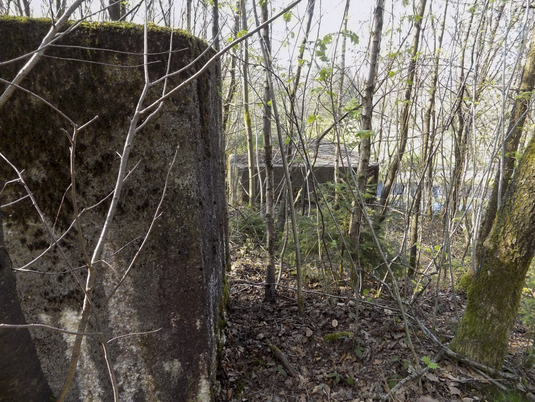 Ligne Maginot - BA89 - MOULIN LACAILLE - (Blockhaus pour canon) - Il y a deux structures. Le mur à droite et le blockhaus en bas. - R Tucker