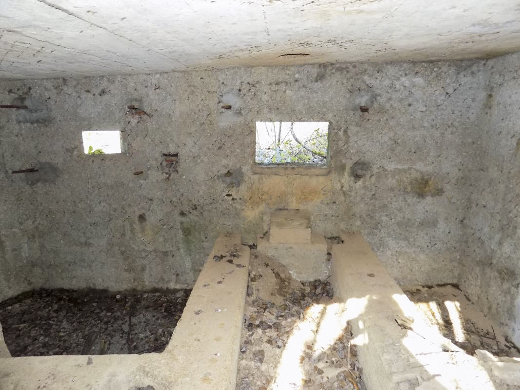 Ligne Maginot - BA89 - MOULIN LACAILLE - (Blockhaus pour canon) - Face frontale créneaux Obs/FM et AC - R Tucker