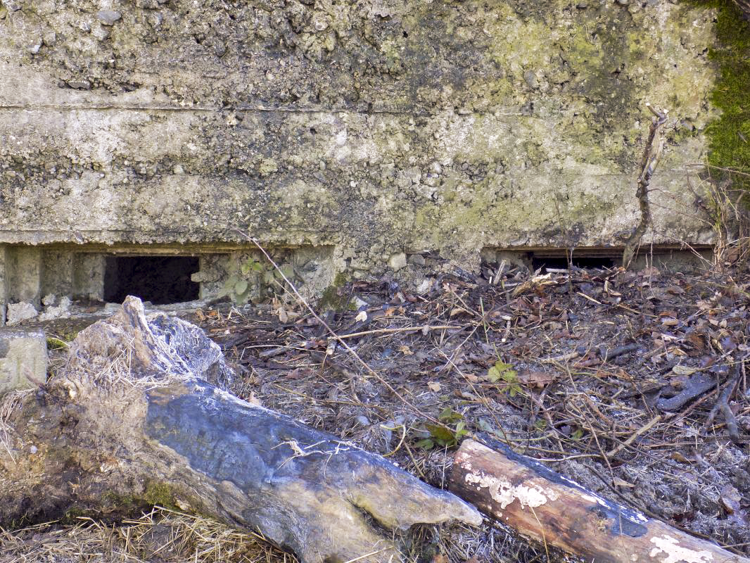 Ligne Maginot - BA94 - LE COUVENT - (Blockhaus pour canon) - Face gauche, deux créneaux Hotchkiss - R Tucker