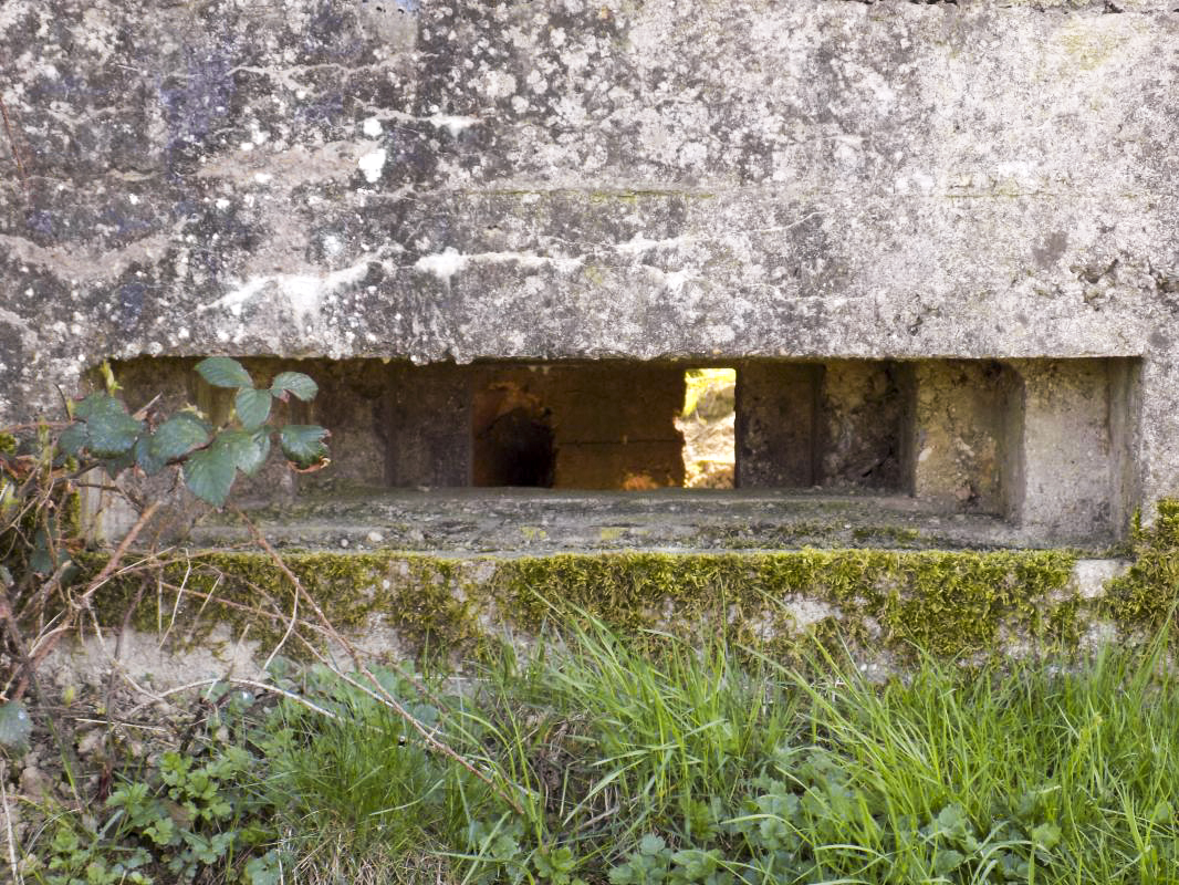 Ligne Maginot - BA95 - BOUT D'EN HAUT SUD - (Blockhaus pour canon) - Face frontale, créneau Hotchkiss - R Tucker