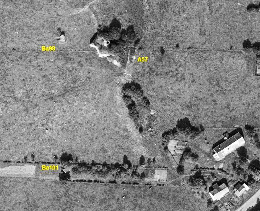Ligne Maginot - BA101 - AVANCÉE DE ROCROI SUD - (Blockhaus pour canon) -  - IGN - Géoportail 1963