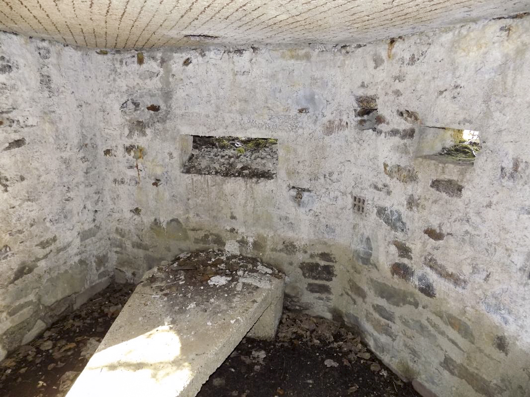 Ligne Maginot - BA107 - ROUTE DE REVIN 4 - (Blockhaus pour arme infanterie) - Créneau Hotchkiss gauche et Obs/FM centrale - R Tucker