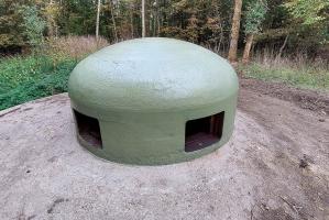 Ligne Maginot - BOIS DE KANFEN OUEST - C42 - (Casemate d'infanterie - Simple) - La cloche GFM nettoyée avant repeinte.