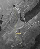 Ligne Maginot - C4 - LE BÉLIEU - (Blockhaus lourd type STG / STG-FCR - Double) - On remarque les traces de l'obstacle antichar en cours de construction, et les fouilles en cours d'une casemate au sud-est de BÉLIEU.