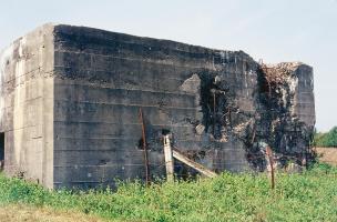 Ligne Maginot - BIDING EST 1 - (Blockhaus pour canon) - Dégats