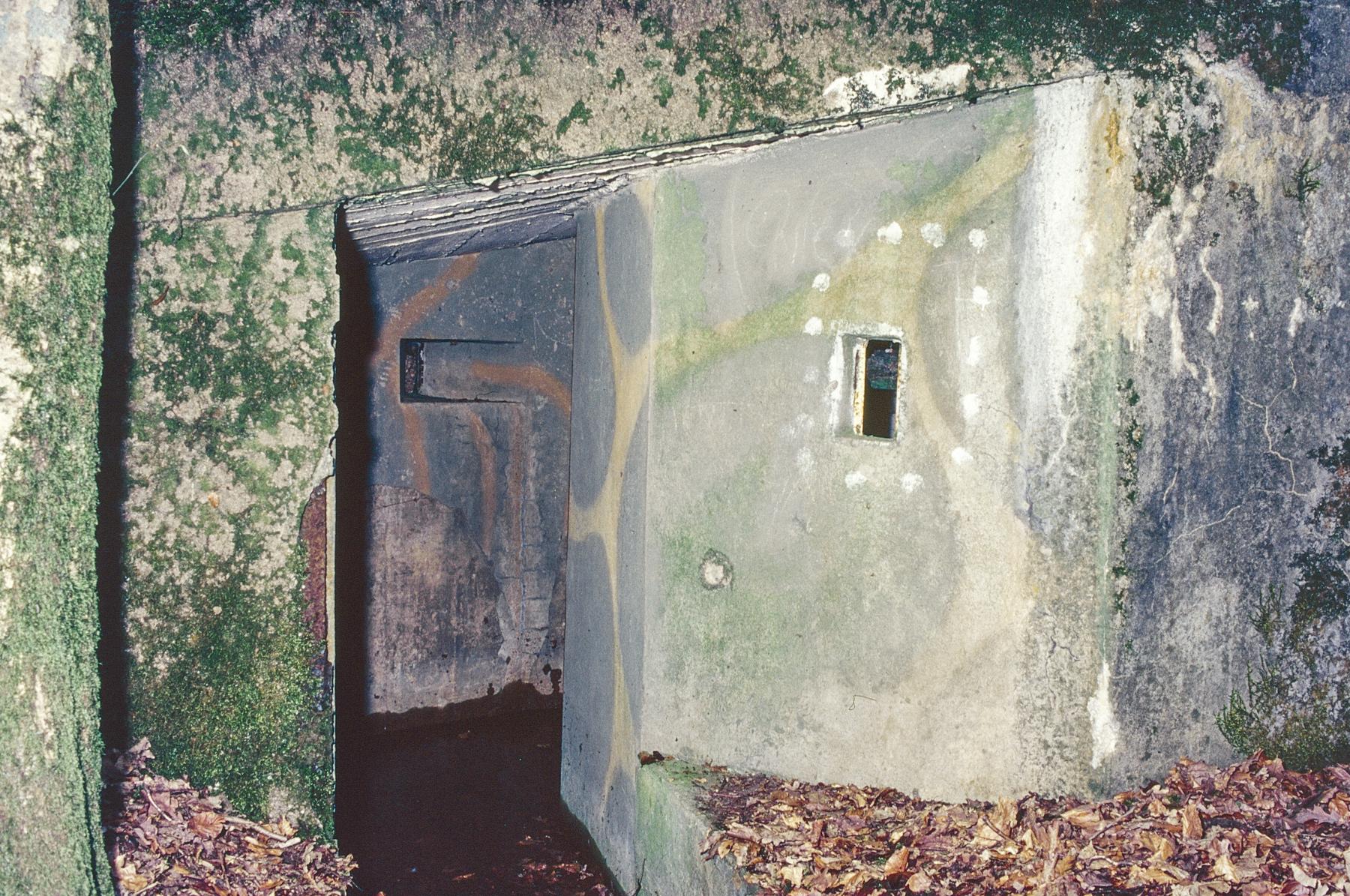 Ligne Maginot - F2B - GRUNDVILLER 5 - (Blockhaus pour arme infanterie) - L'entrée
La peinture camouflage est encore visible - Vincent et Michiel Vermeulen