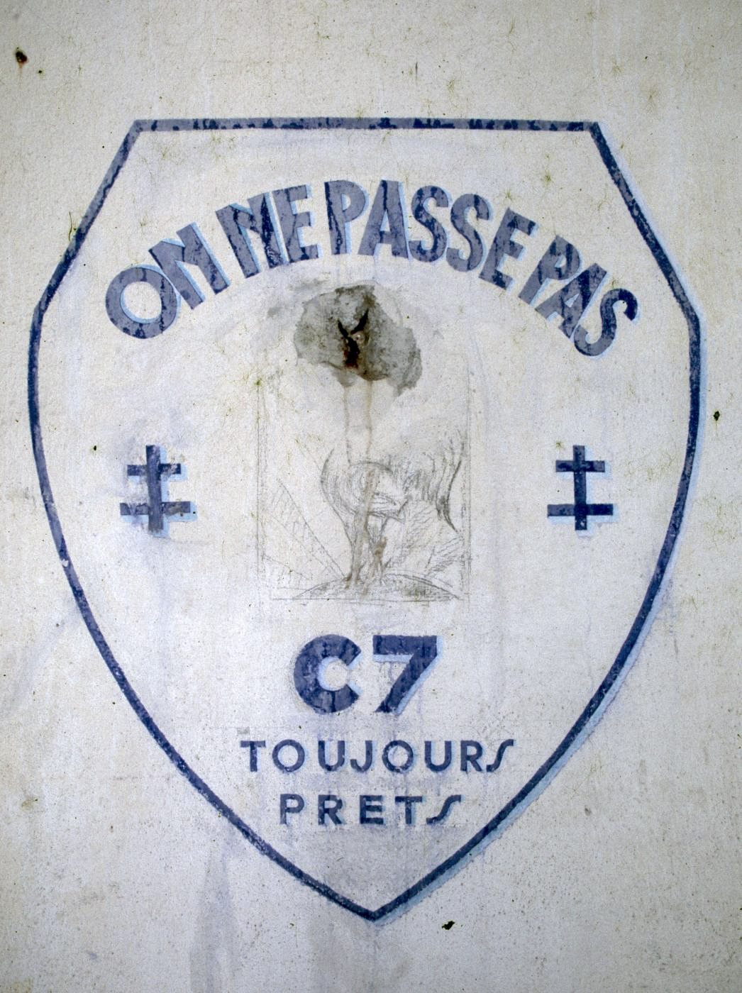 Ligne Maginot - ERMITAGE SAINT QUENTIN - C7 - (Casemate d'infanterie - Simple) - Peinture murale dans la casemate - Jean-Louis Nospeld