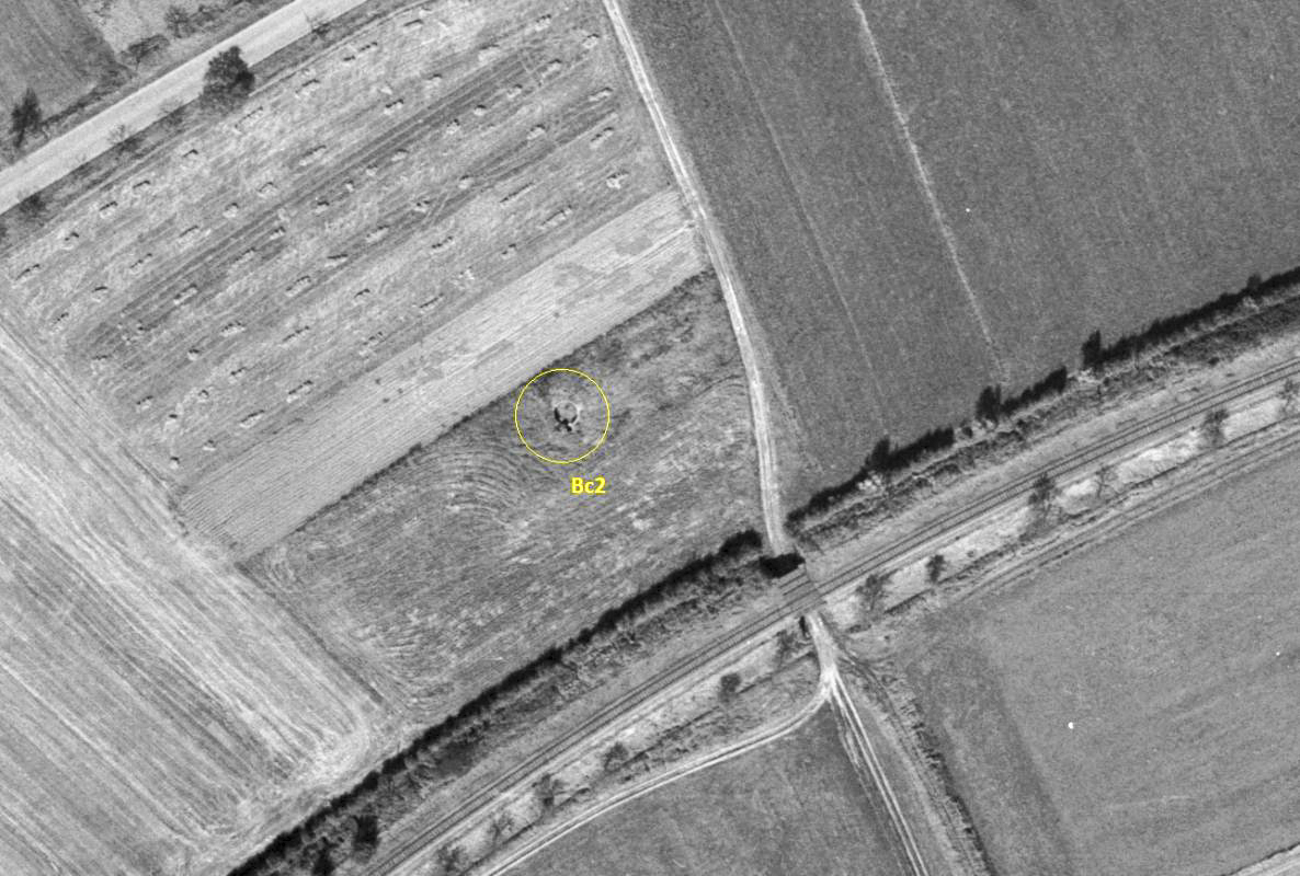 Ligne Maginot - Bc2 - Rte de VOLMERANGE (Cuve pour canon) -  - IGN - Géoportail 1961
