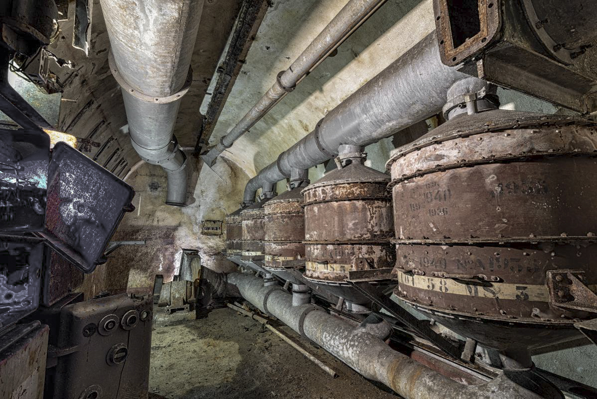 Ligne Maginot - HOBLING - A23 - (Ouvrage d'infanterie) - Juste derrière la cuisine, se situe la salle de neutralisation/ventilation - Patrimoine en Images