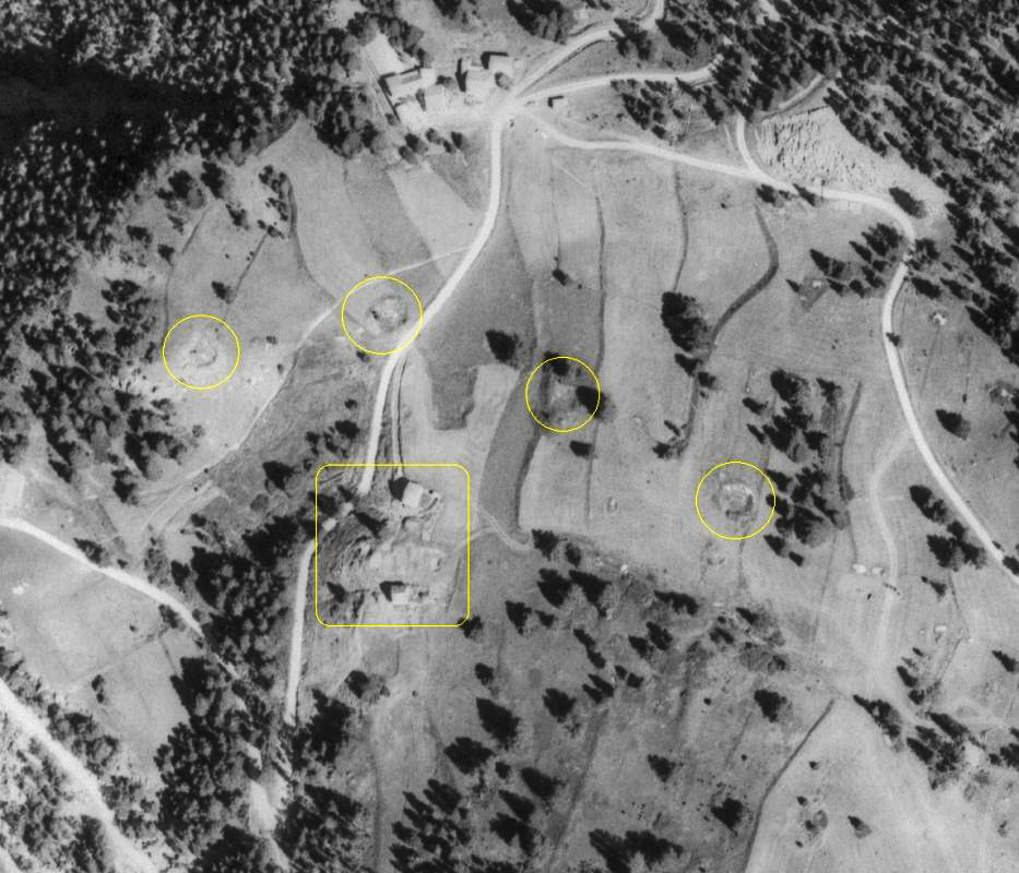 Ligne Maginot - POET OLLAGNIER (Position d'artillerie préparée) -  - IGN - Géoportail 1971