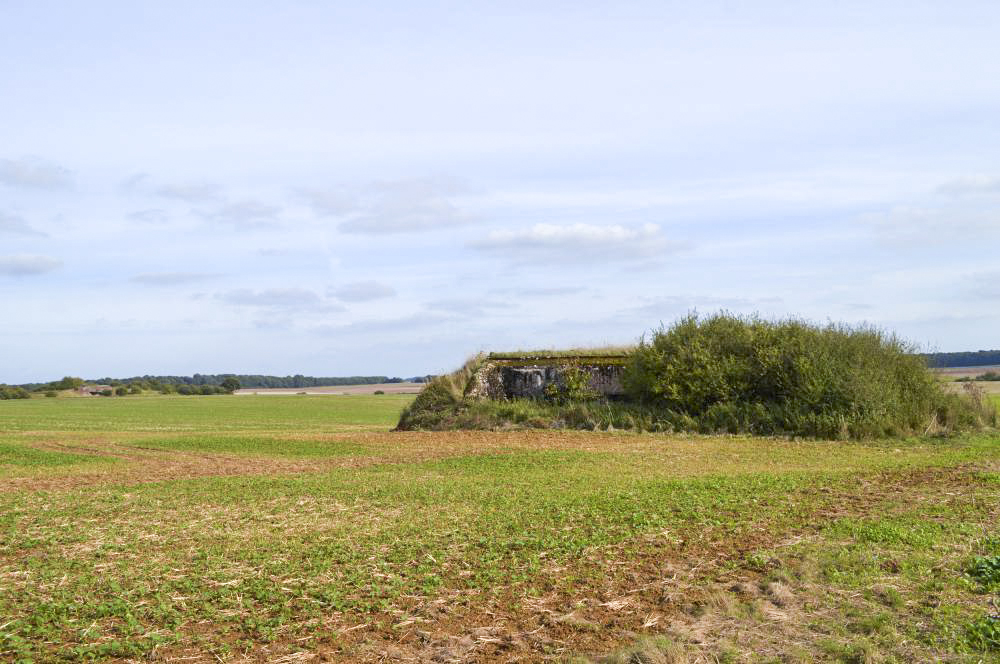 Ligne Maginot - Db3 (Blockhaus pour canon) - Avec au fond la casemate de Bure (C33) - ukmaginot