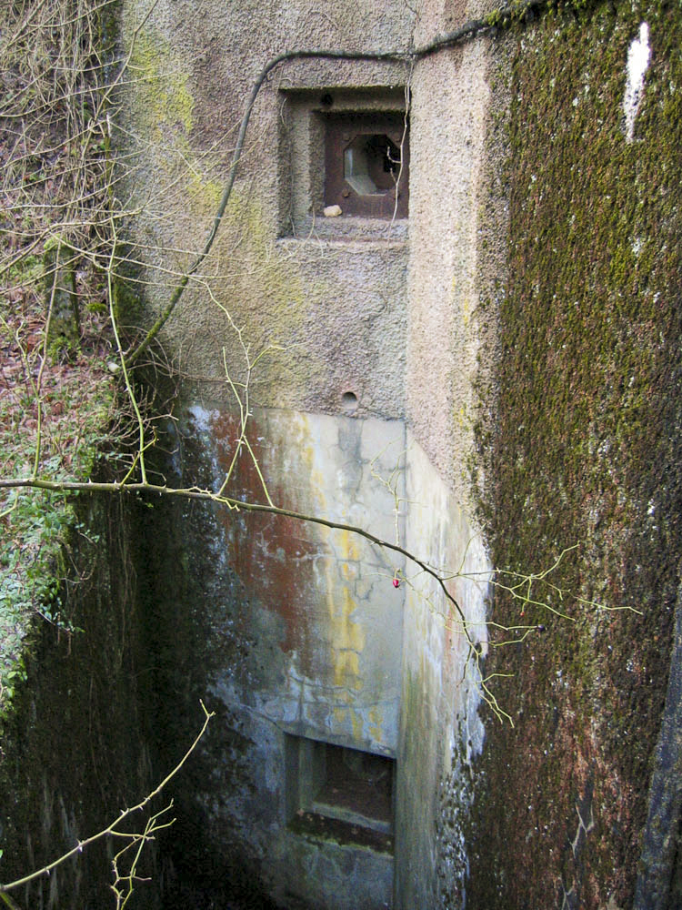 Ligne Maginot - GROS BOIS - X1 (QUARTIER LUDELANGE - I/128°RIF) - (Abri) - Créneaux FM de gauche. Noter les restes de camouflage - Michel Teiten