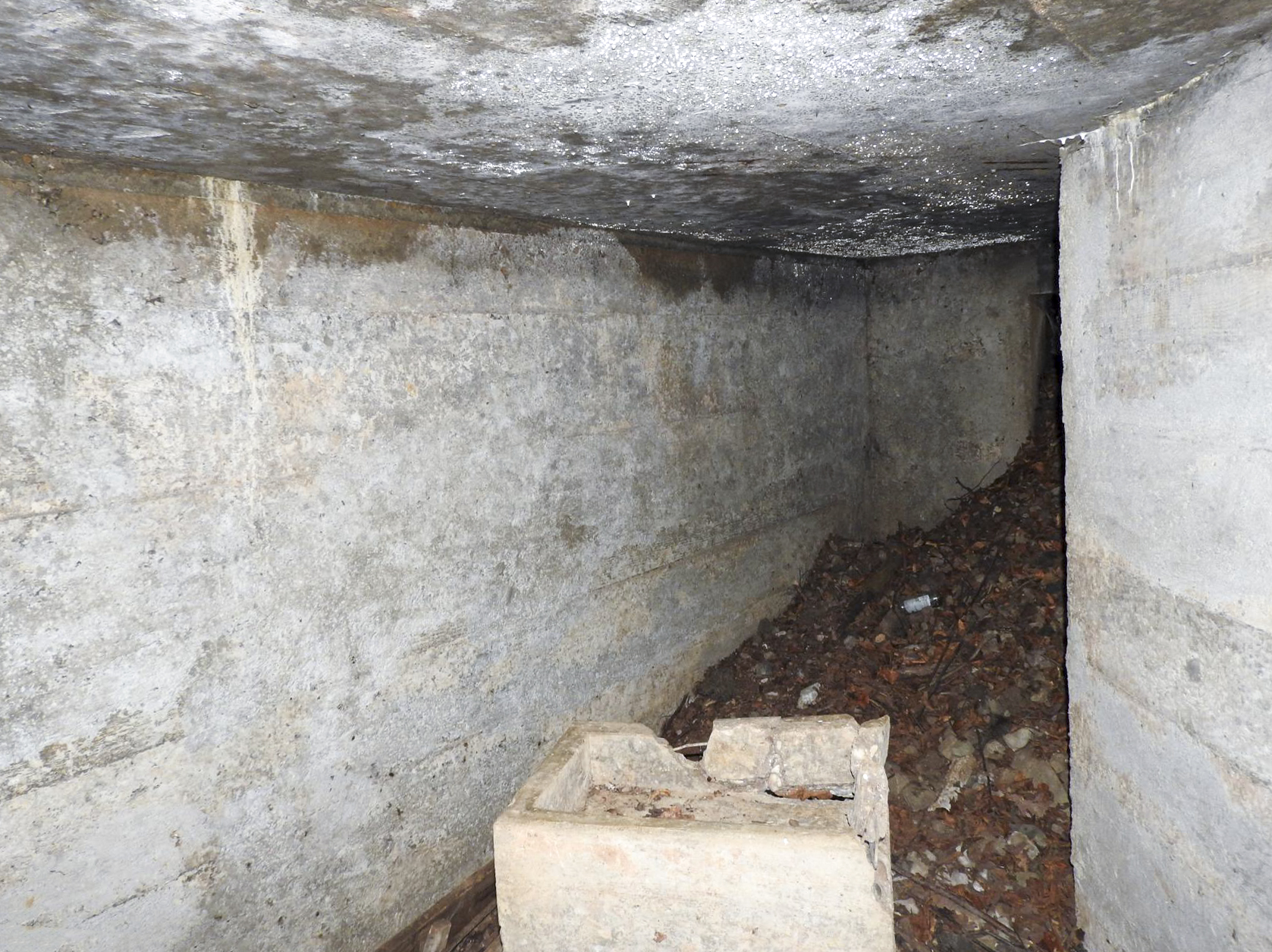 Ligne Maginot - HESTROFF NORD 6 - (Blockhaus pour canon) - L'intérieur vue par le créneau frontal. - STENGER Mathieu