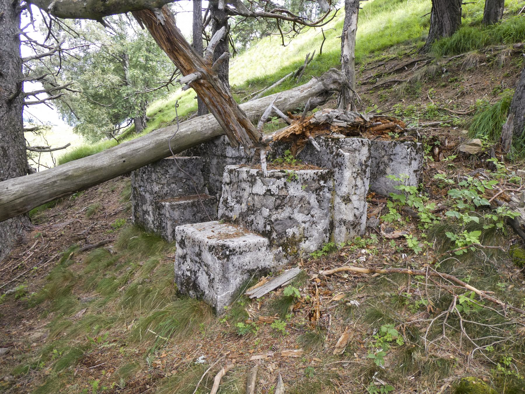 Ligne Maginot - LA BEOLE (BE) - (Ouvrage d'infanterie) - Socle bétonnière - ELLENA - CUNY