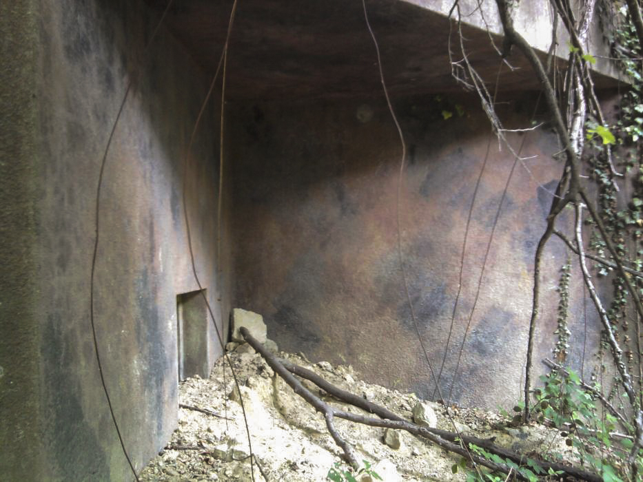 Ligne Maginot - BICHEL NORD - X18 - (Abri) - On aperçoit encore la peinture de camouflage. - Schnoupf