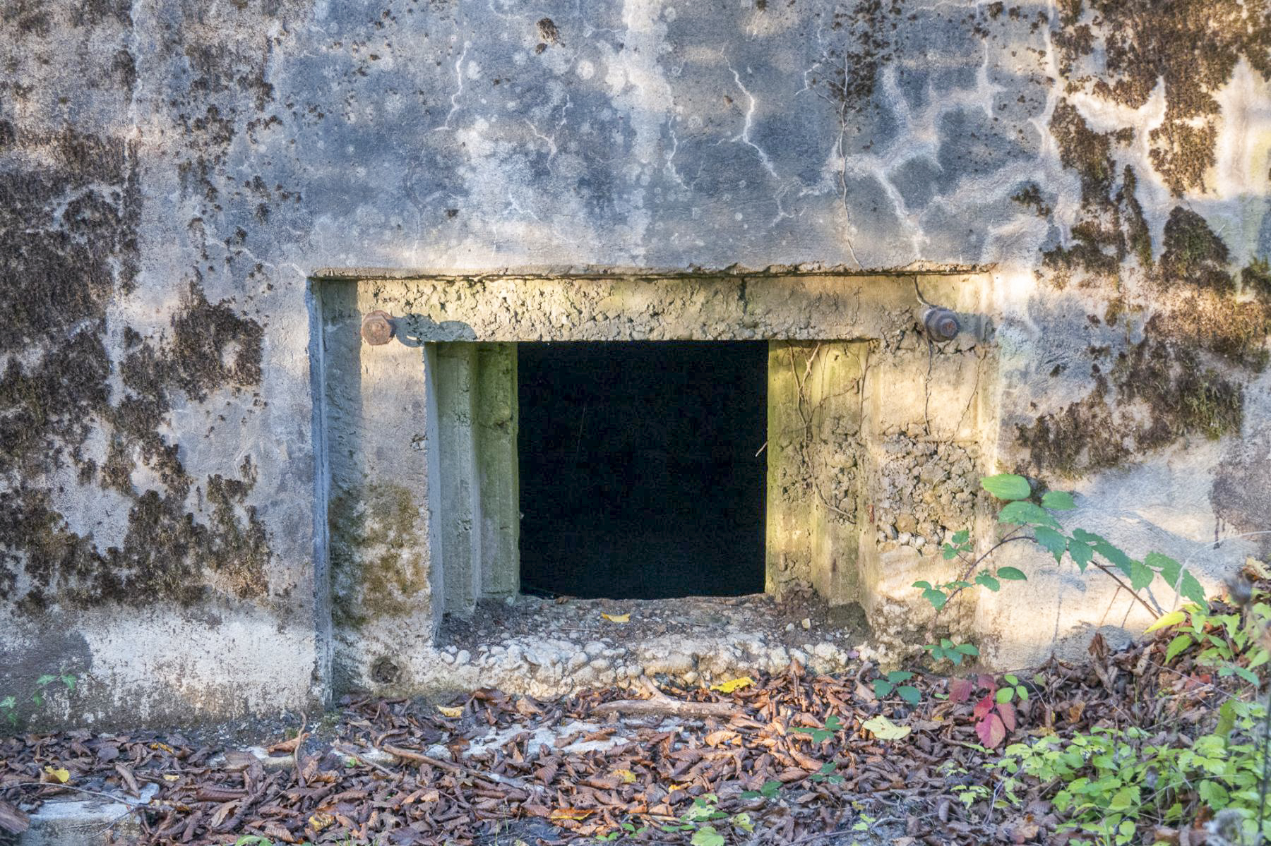 Ligne Maginot - BB367 - EICHEN 1 - (Blockhaus pour arme infanterie) - Créneau.
La trémie n'a pas été mise en place, ou a été enlevée - Michel Teiten