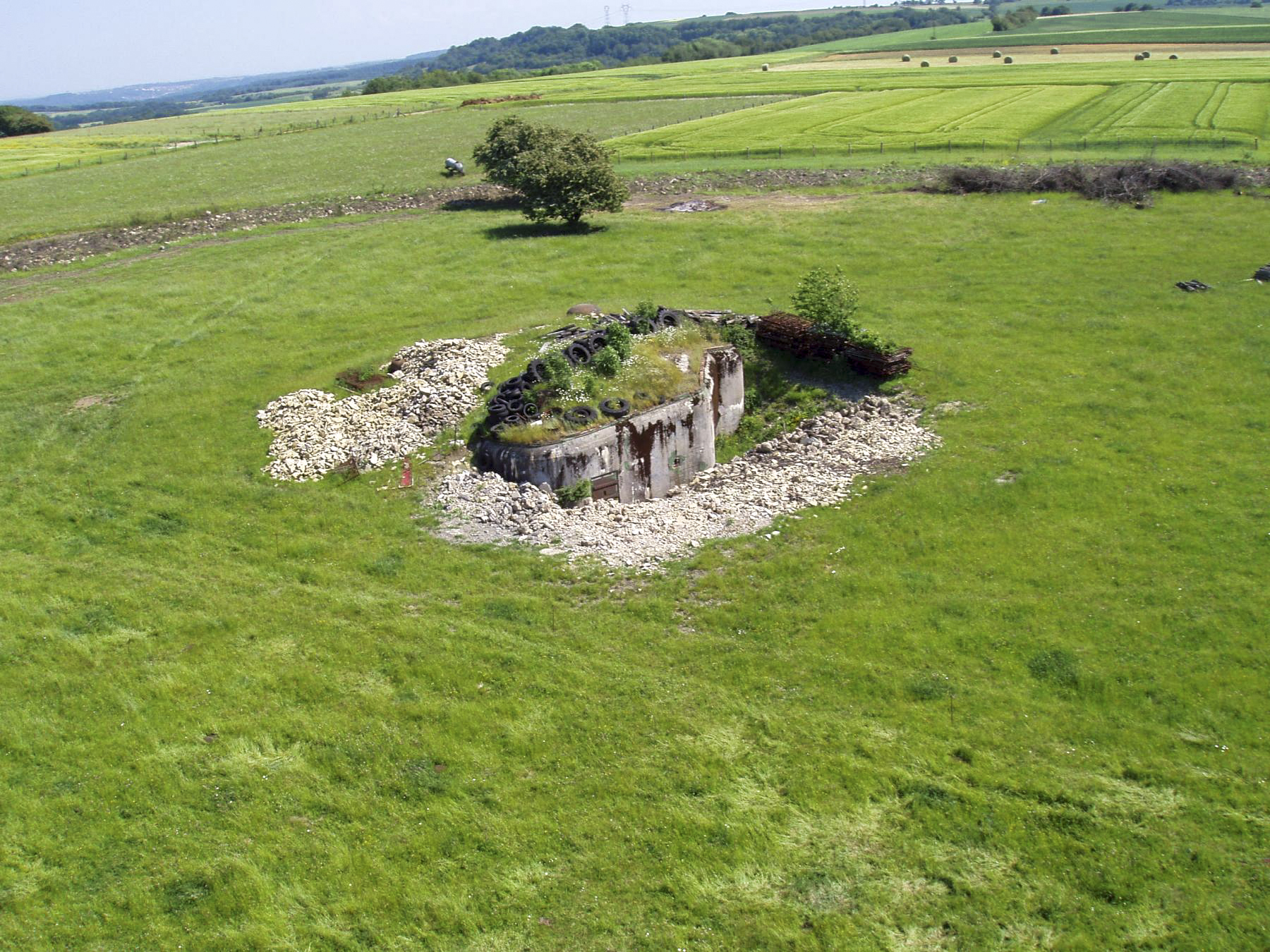 Ligne Maginot - BISTERBERG NORD I - C65 - (Casemate d'infanterie - Simple) - Vue aérienne de la casemate. - BlackMamba73